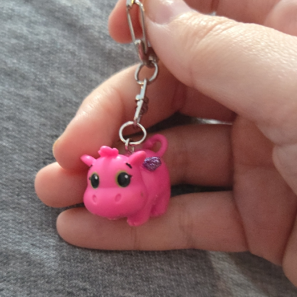 🌸4 For $20🌸Pink Hippo Keychain Shopkin Keychain
